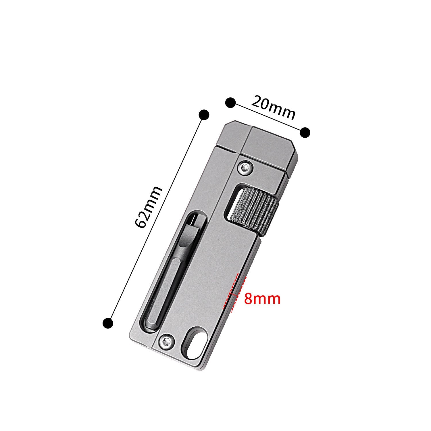 Titanium Alloy Screwdriver And Wrench Small EDC Multifunctional Tool Outdoor Portable Pocket Tool Gray New-3