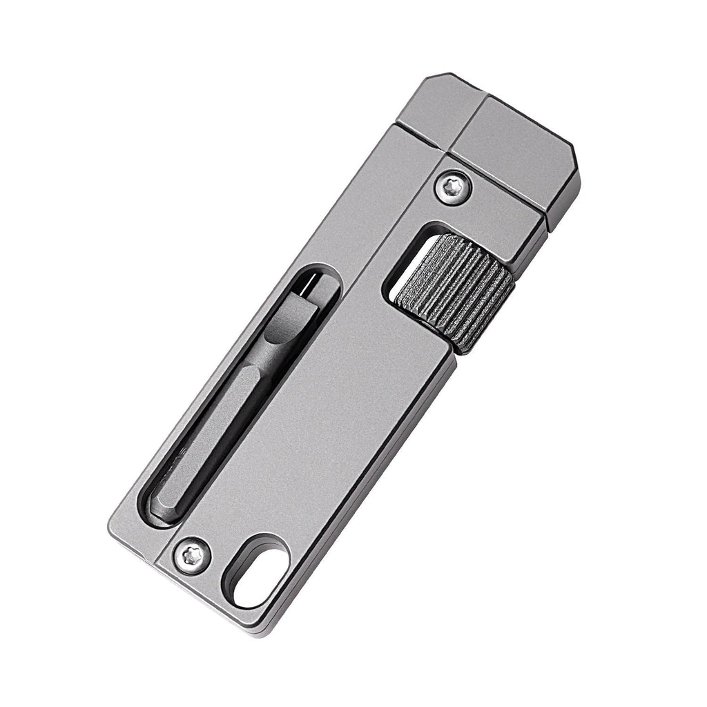 Titanium Alloy Screwdriver And Wrench Small EDC Multifunctional Tool Outdoor Portable Pocket Tool Gray New-4