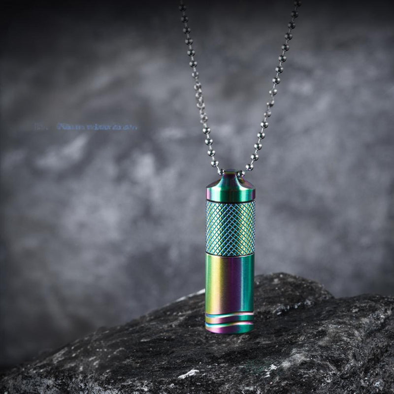 EDC Titanium Alloy Mini Flashlight With USB Charging Rechargeable Fishing Outdoor Waterproof Camping Lighting EDC Tools-1
